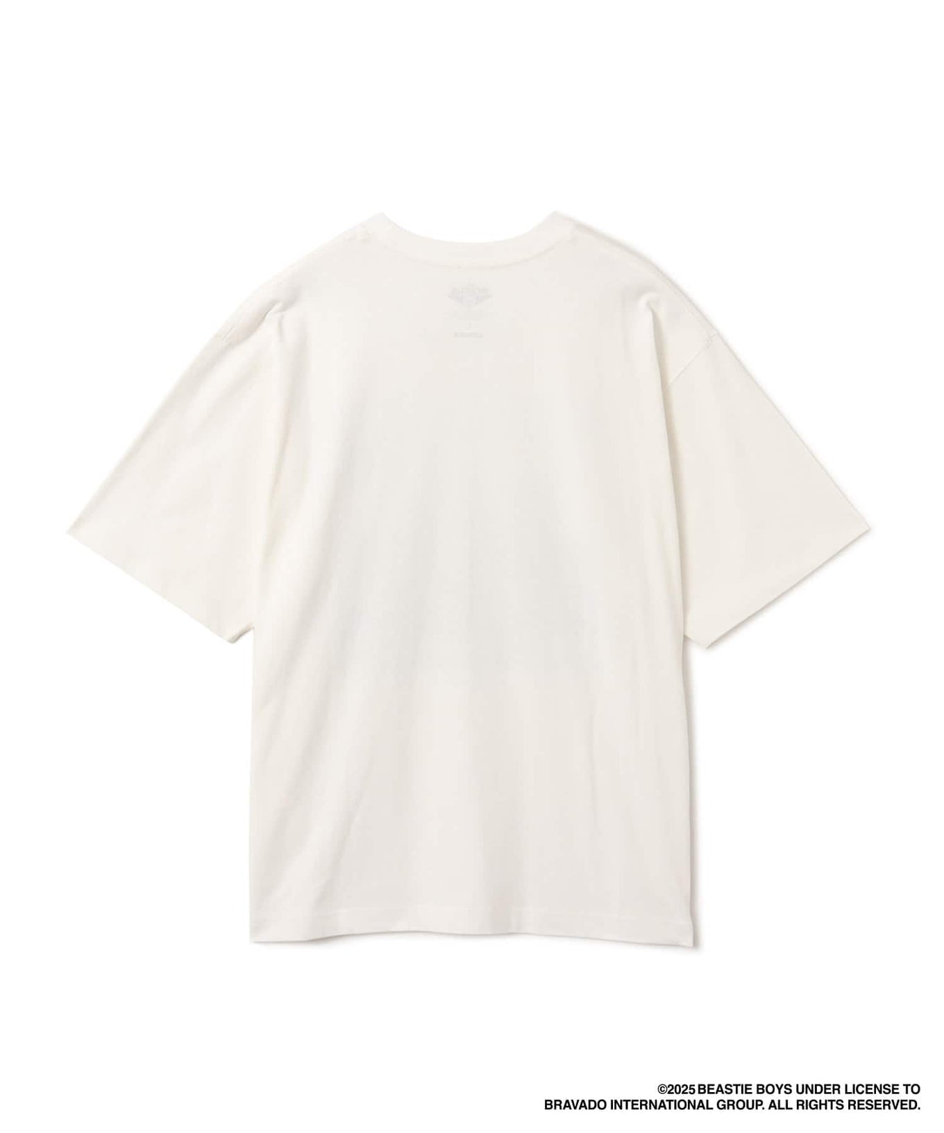 atmos x Beastie Boys T-shirt with early hardcore punk flyer graphic and colored body design.