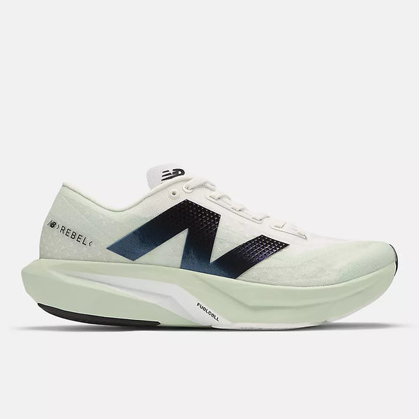 FuelCell Rebel v4 running shoe featuring a streamlined mesh upper and responsive FuelCell midsole.