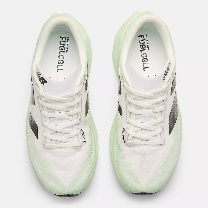 FuelCell Rebel v4 running shoe featuring a streamlined mesh upper and responsive FuelCell midsole.