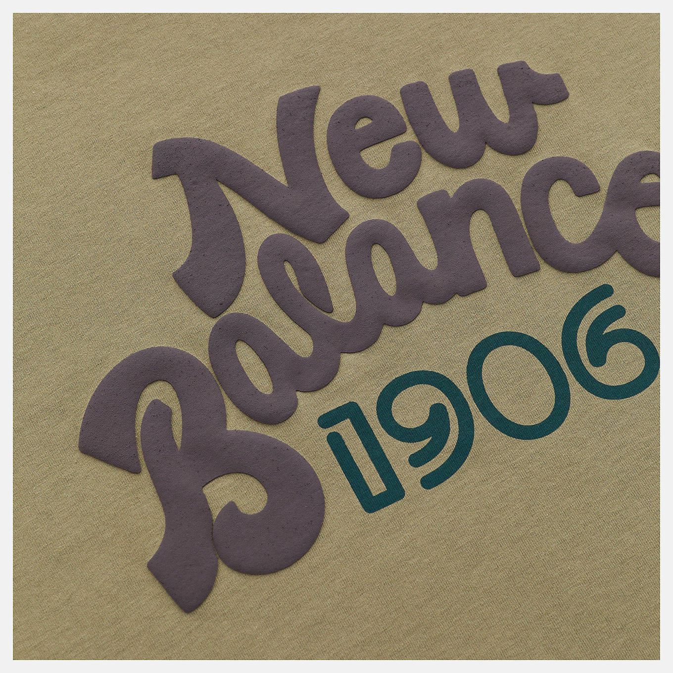 Made in USA New Balance Graphic T-Shirt featuring script wordmark and puff print 1906 graphic, Fall/Winter '24 collection.
