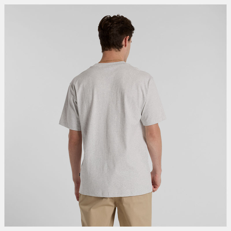 Face Oka x New Balance T-shirt featuring colorful Flying NB graphics on front and back