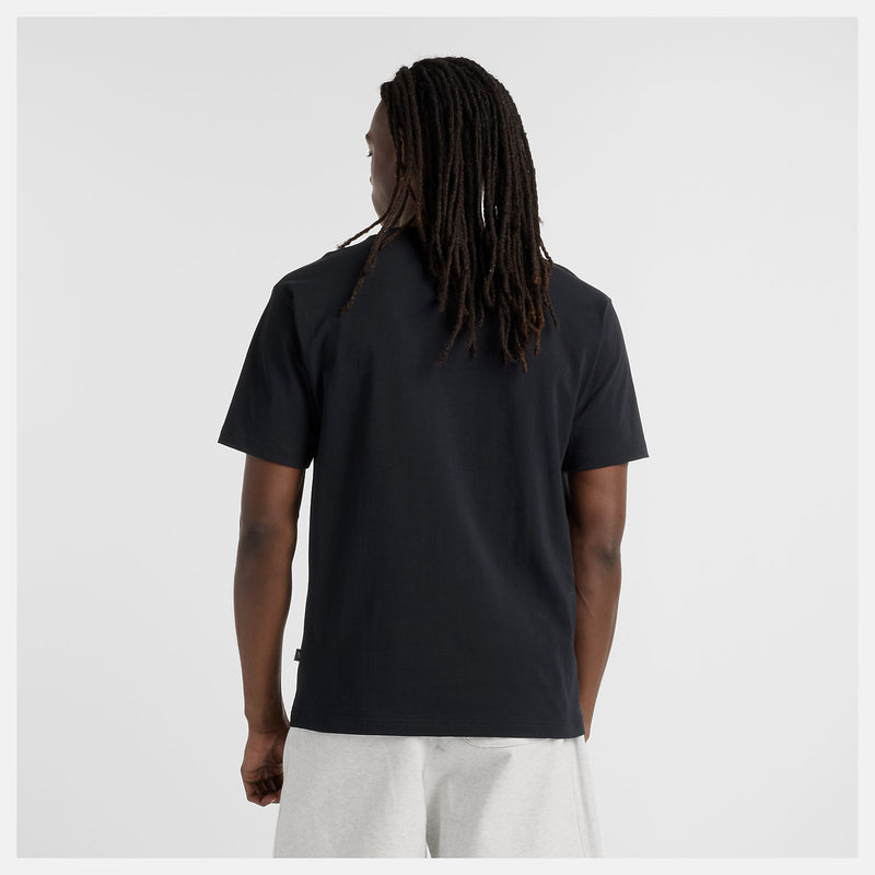 Debut x New Balance artist t-shirt with Greek architecture and basketball-inspired line drawings by Jorge Espinoza