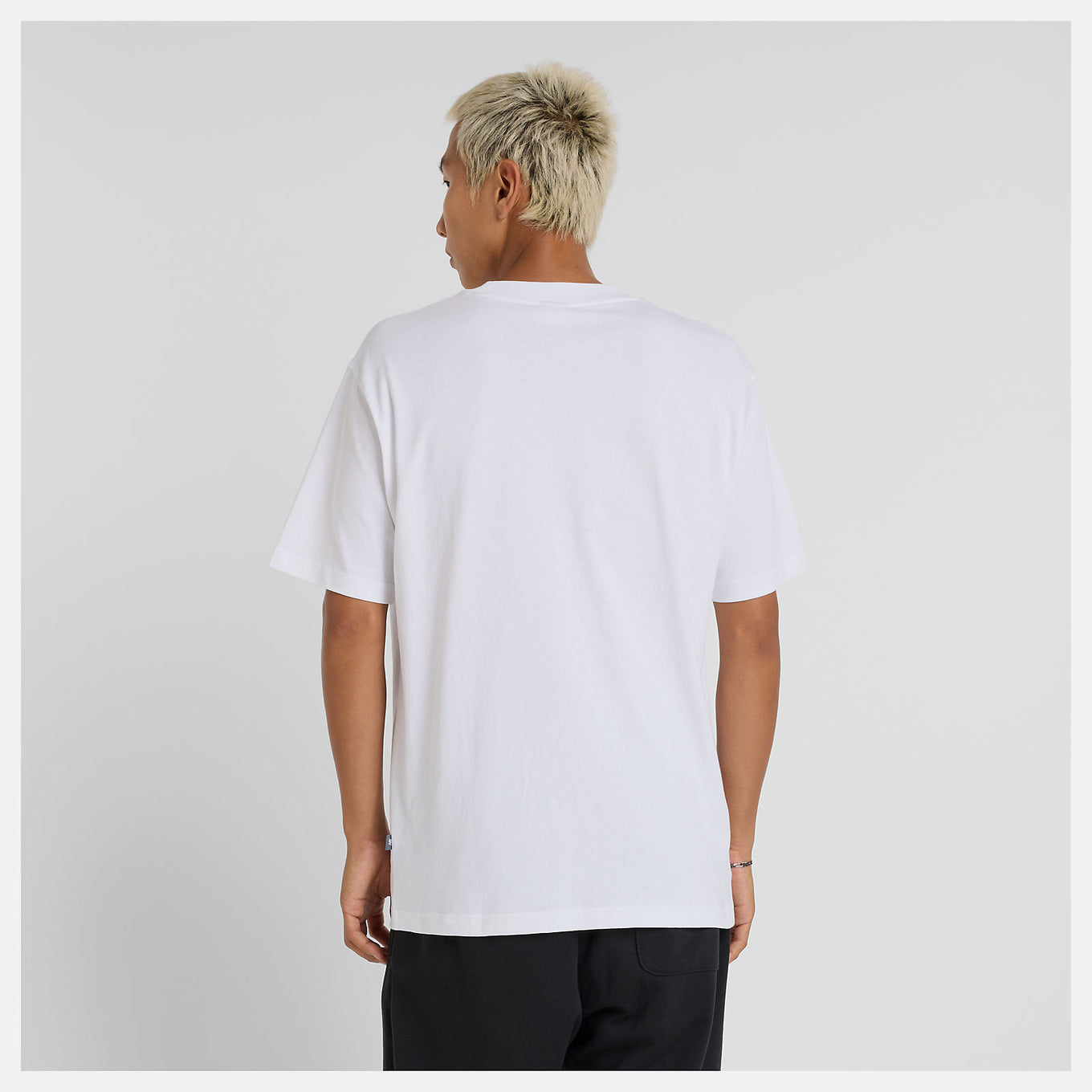 Debut x New Balance artist t-shirt with Greek architecture and basketball-inspired line drawings by Jorge Espinoza