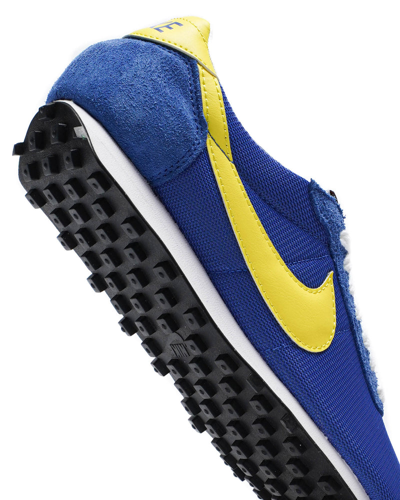 Nike LD-1000 retro running shoe in Game Royal and Opti Yellow with flared heel and Waffle sole