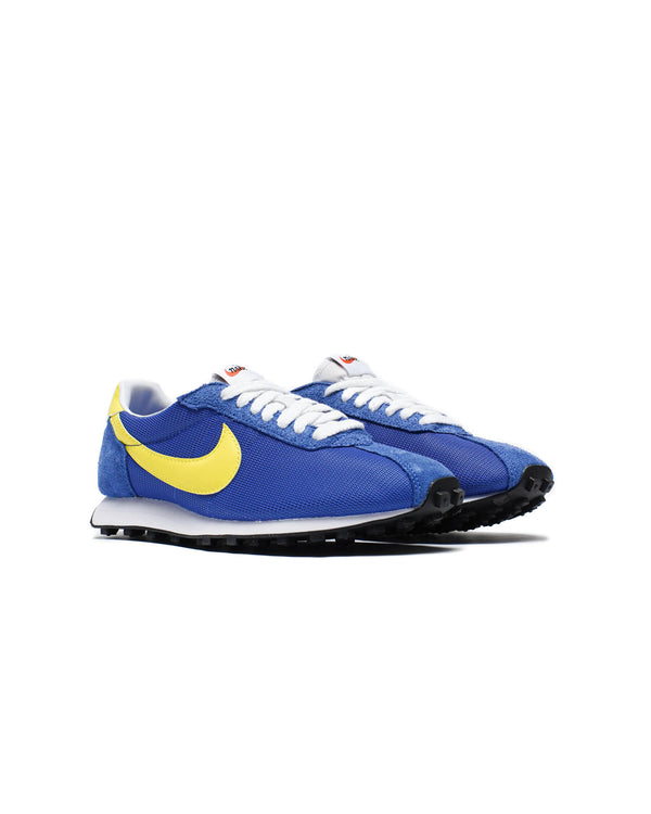 Nike LD-1000 retro running shoe in Game Royal and Opti Yellow with flared heel and Waffle sole
