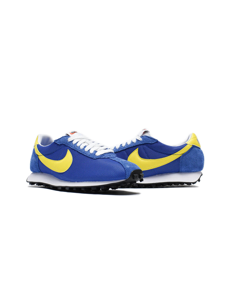 Nike LD-1000 retro running shoe in Game Royal and Opti Yellow with flared heel and Waffle sole