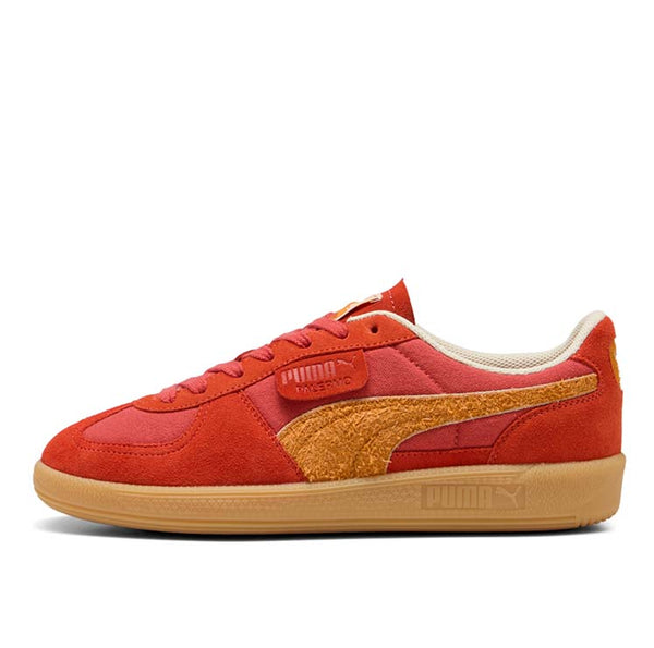 PUMA terrace sneakers with textile base, leather details, and debossed branding, combining retro charm and modern style.