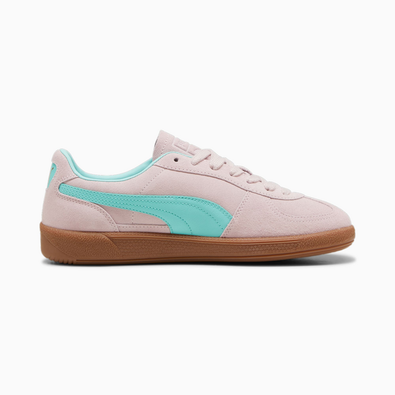 PUMA Palermo terrace shoe with suede base, leather formstrip, and foil-printed PUMA branding


