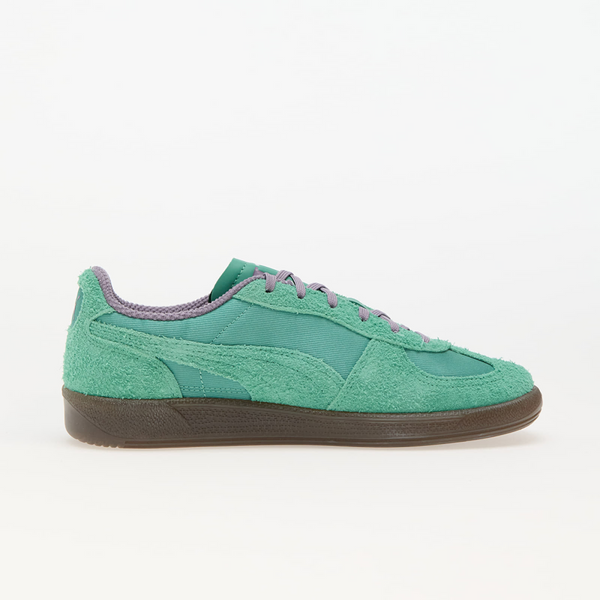 PUMA Palermo terrace shoe with suede base, leather formstrip, and foil-printed PUMA branding