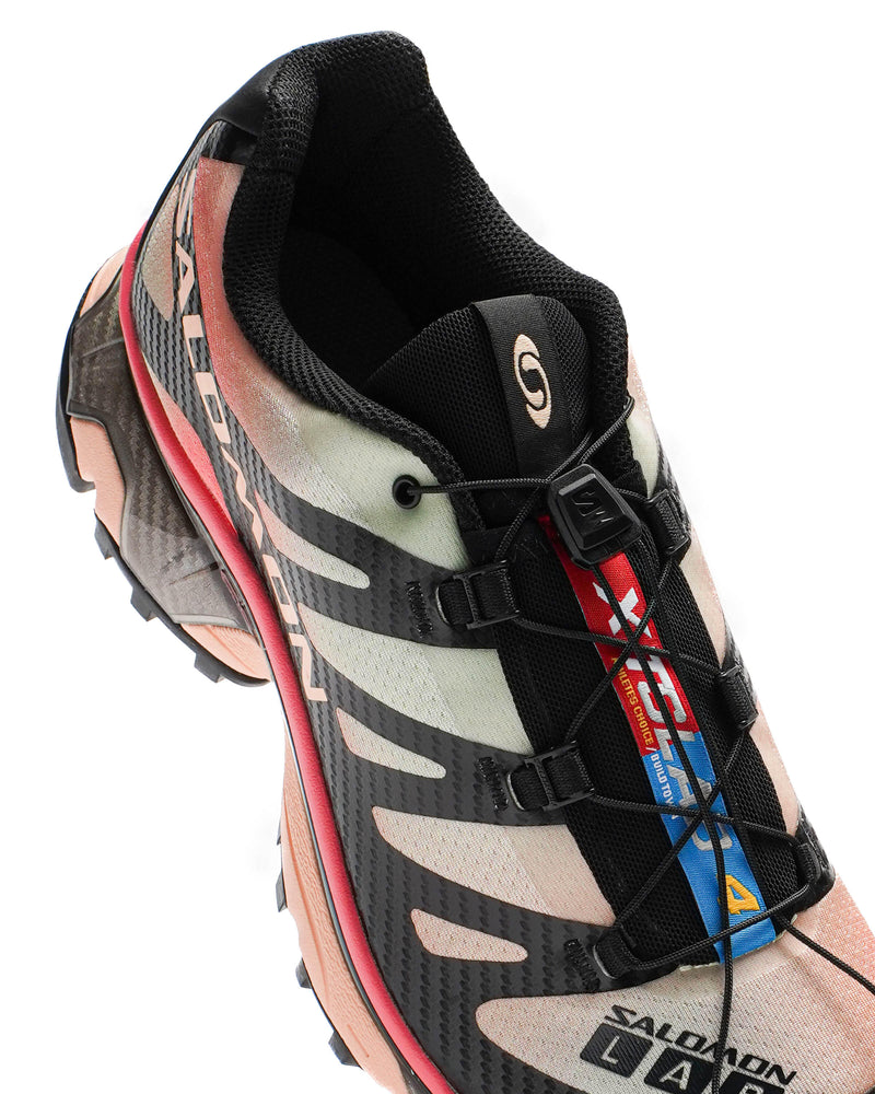 SALOMON XT-4 OG Aurora Borealis trail shoe with printed mesh upper, SensiFit™ synthetic/textile upper, Molded OrthoLite® sockliner, Quicklace™ lacing system, and Mud Contagrip® rubber outsole


