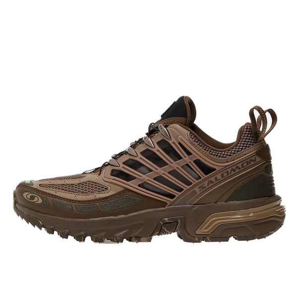 SALOMON ACS Pro Desert adventure shoe with synthetic upper, Quicklace™ system, Agile Chassis™ System, SensiFit™ construction, OrthoLite® sockliner, and All Terrain Contagrip® outsole.