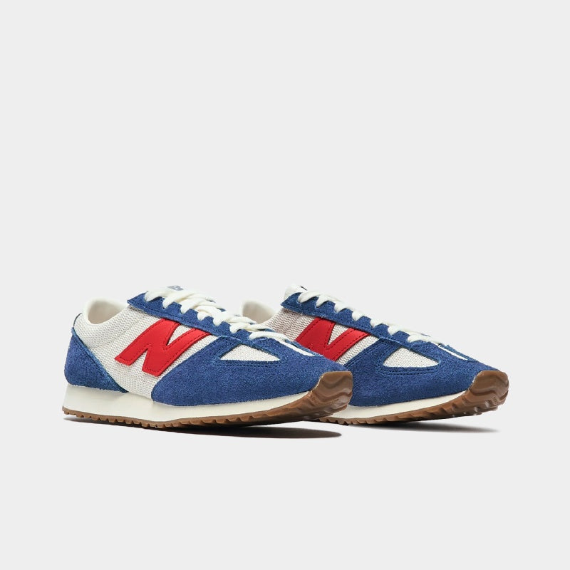 New Balance 471 sneaker with ’70s-inspired design, breathable mesh, hairy suede overlays, and fang toebox detail