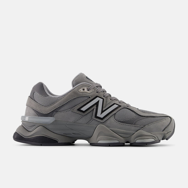 New Balance 9060 shoes featuring Y2K-inspired design, dynamic sway bars, sculpted midsole, and ABZORB and SBS cushioning platforms.