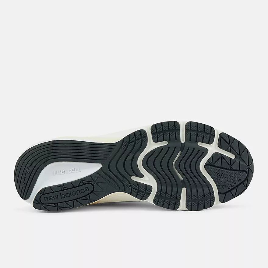 New Balance 990v6 Made in USA sneaker with avocado and mint colorway, FuelCell midsole, and streamlined suede and mesh upper design