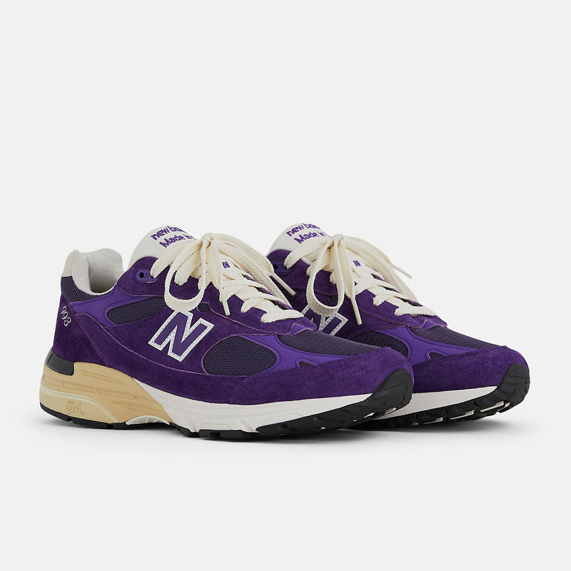 New Balance 993 in Vivid Interstellar Purple, showcasing iconic design and technical sophistication, part of the MADE in USA Seasonal Collection.