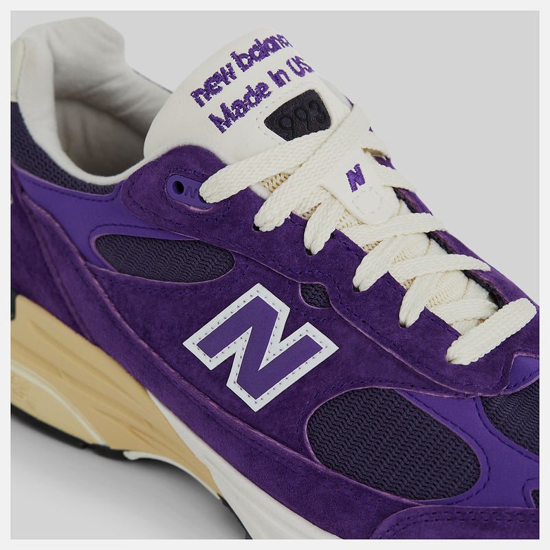 New Balance 993 in Vivid Interstellar Purple, showcasing iconic design and technical sophistication, part of the MADE in USA Seasonal Collection.