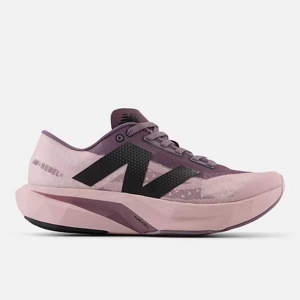 New Balance FuelCell Rebel v4 running shoes with streamlined mesh upper and responsive midsole cushioning.