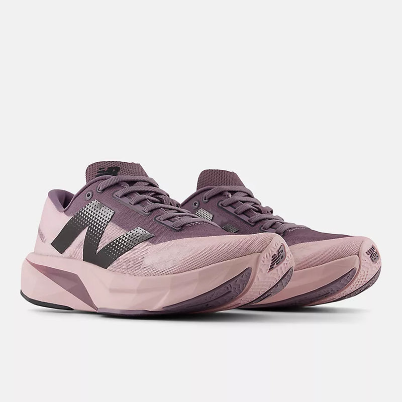 New Balance FuelCell Rebel v4 running shoes with streamlined mesh upper and responsive midsole cushioning.