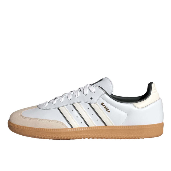 adidas Samba OG trainers with gum rubber outsole, serrated 3-Stripes, and colored linings.