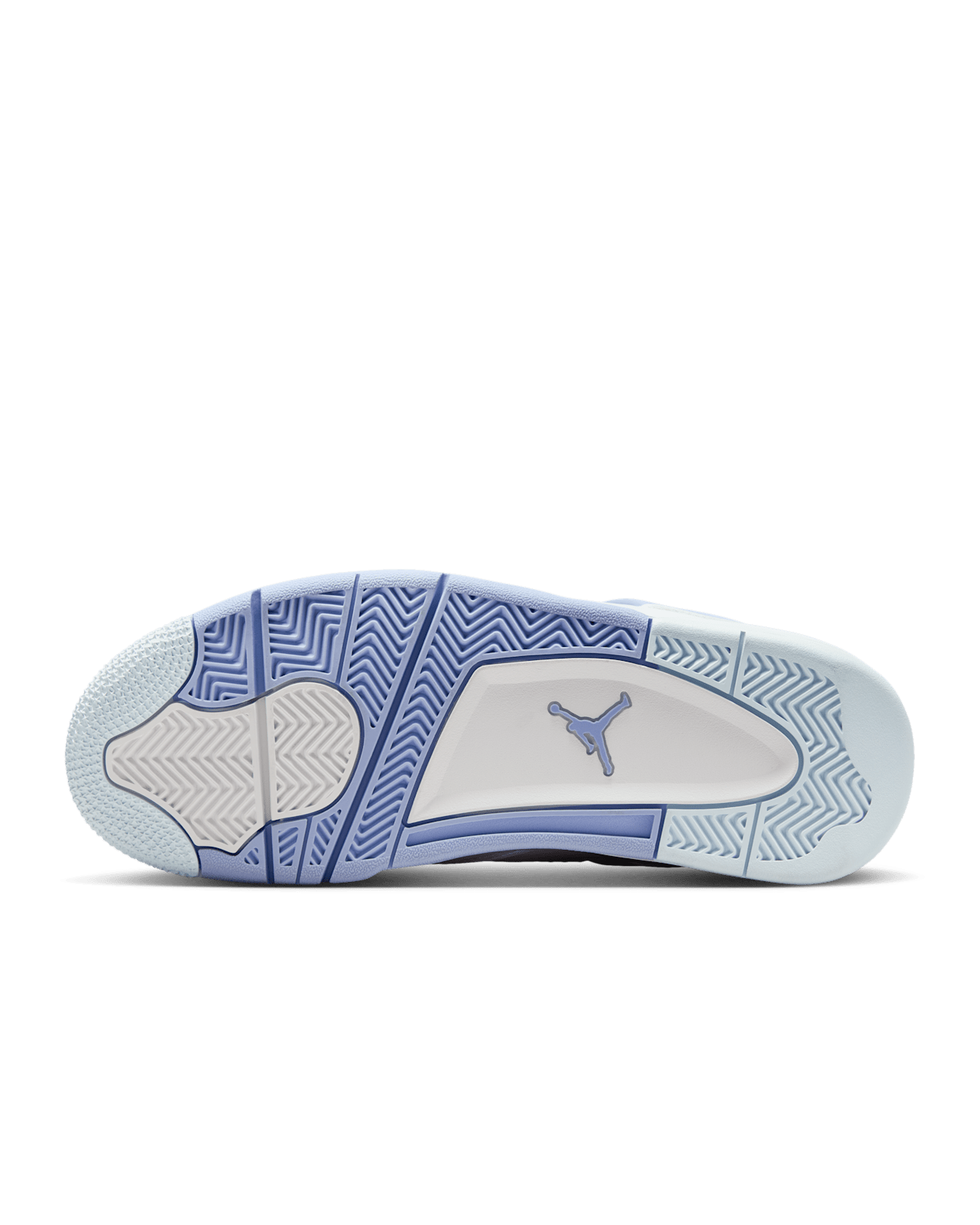 Air Jordan 4 in premium white leather with Aluminium accents and chenille flower detailing