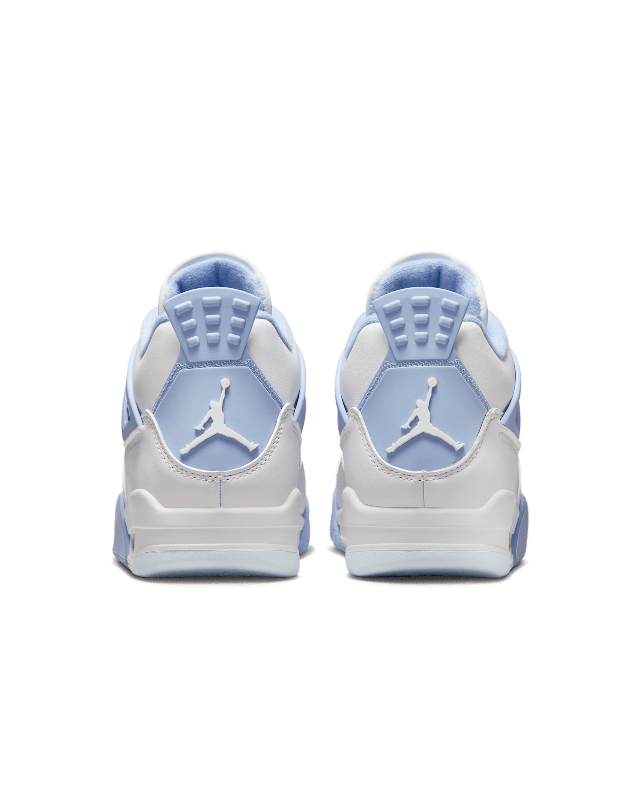 Air Jordan 4 in premium white leather with Aluminium accents and chenille flower detailing