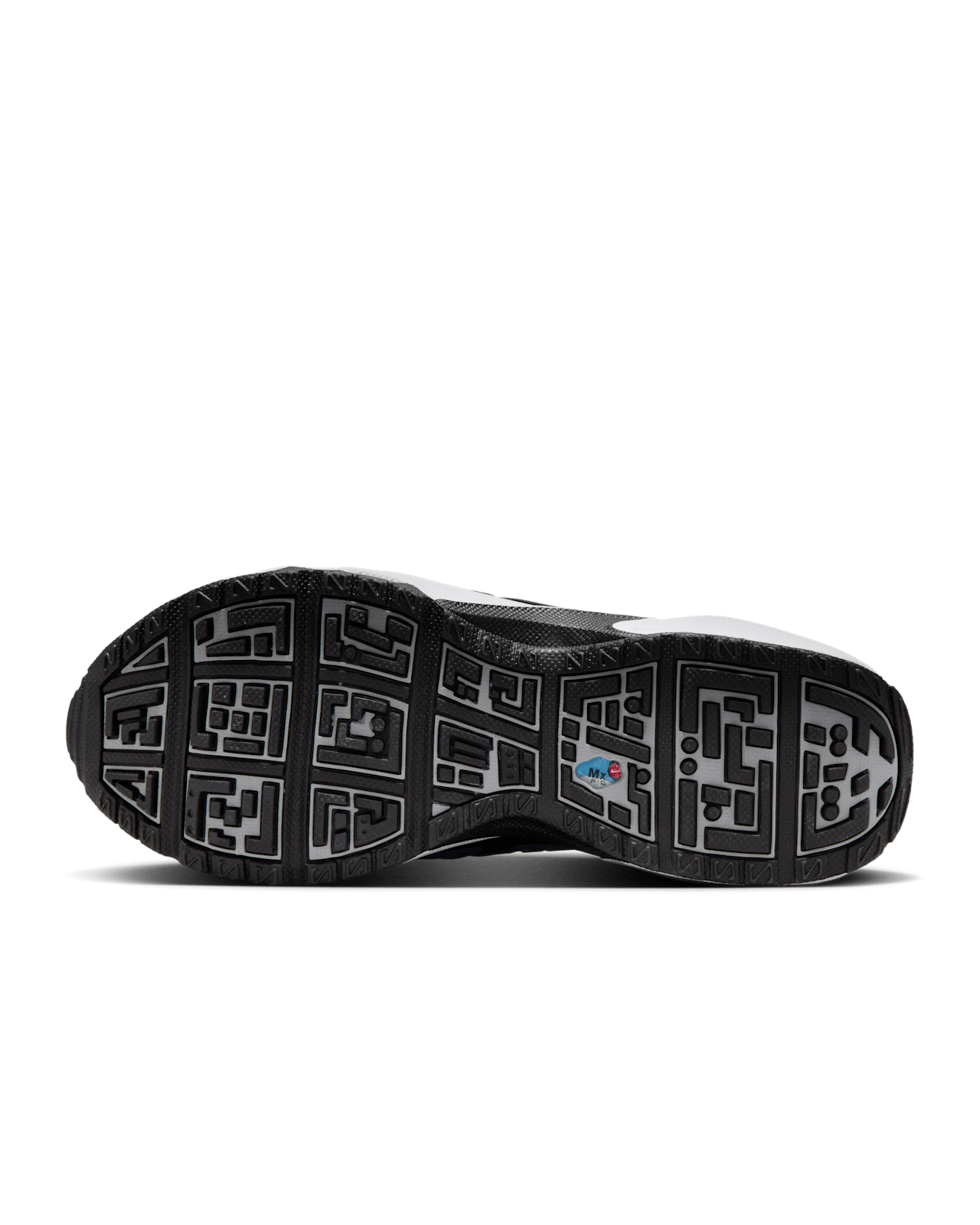 Air Max SNDR sneaker with zip-up shroud, featuring black, silver, and anthracite colorway and Max Air cushioning.