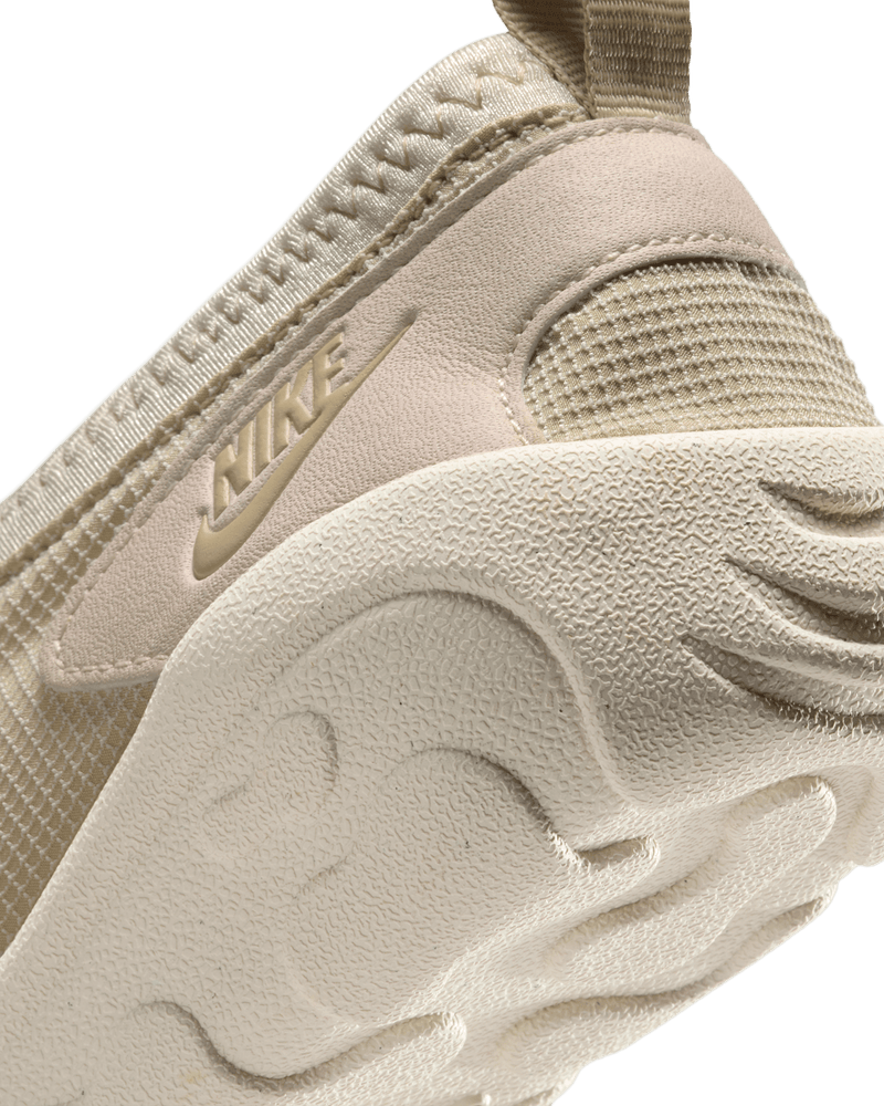 Aqua Turf sneakers in Desert Khaki and Light Orewood Brown with stretchy textile upper and full-length rubber outsole, designed for water-friendly traction.