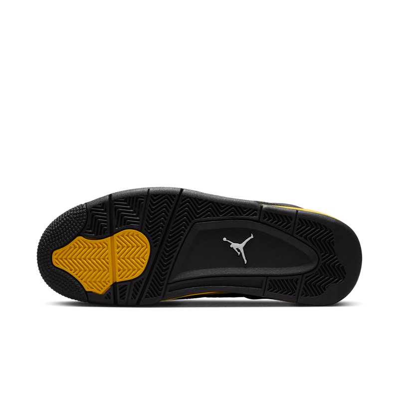 Nike Air Jordan 4 Retro shoe in BLACK/WHITE-TOUR YELLOW