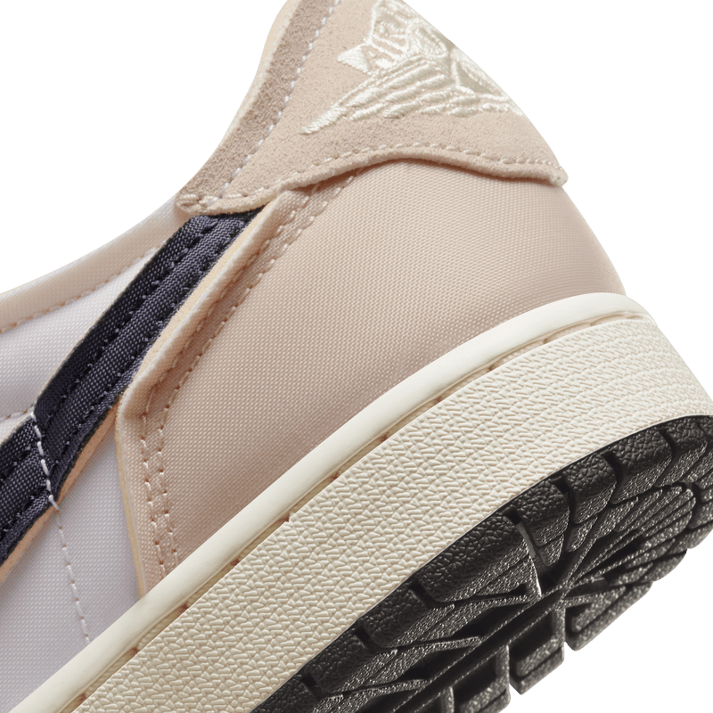 Nike Air Jordan 1 Retro Low OG EX shoe in WHITE/COCONUT MILK-LT OREWOOD BRN-BLACK