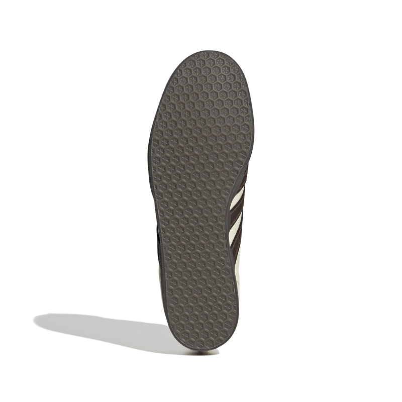 adidas Gazelle shoes in collaboration with Foot Industry, featuring a premium leather upper, molded sockliners for comfort, decorative leather tongue label, co-creation logo on the heel, and durable rubber outsole.