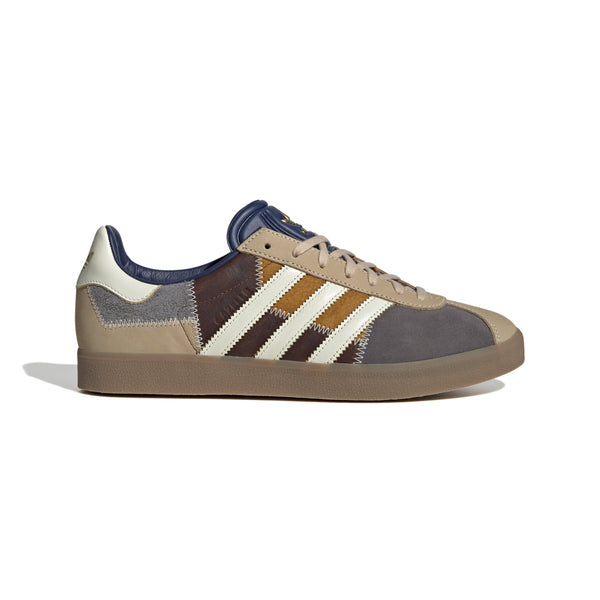 adidas Gazelle 85 shoes showcasing the smooth leather and soft suede accents in a classic, retro-inspired design.