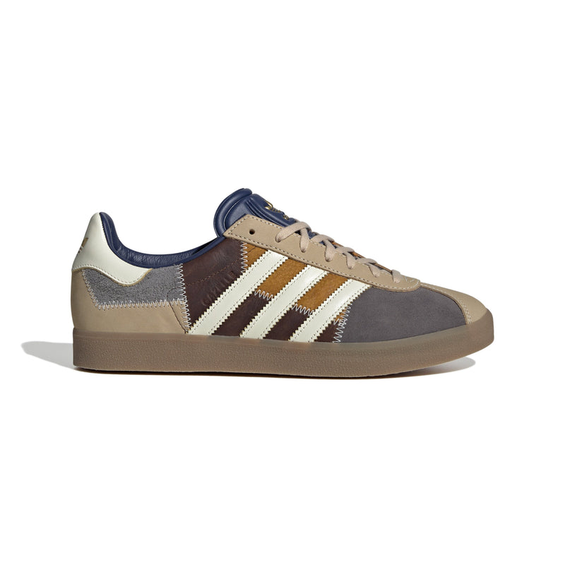 adidas Gazelle 85 shoes showcasing the smooth leather and soft suede accents in a classic, retro-inspired design.