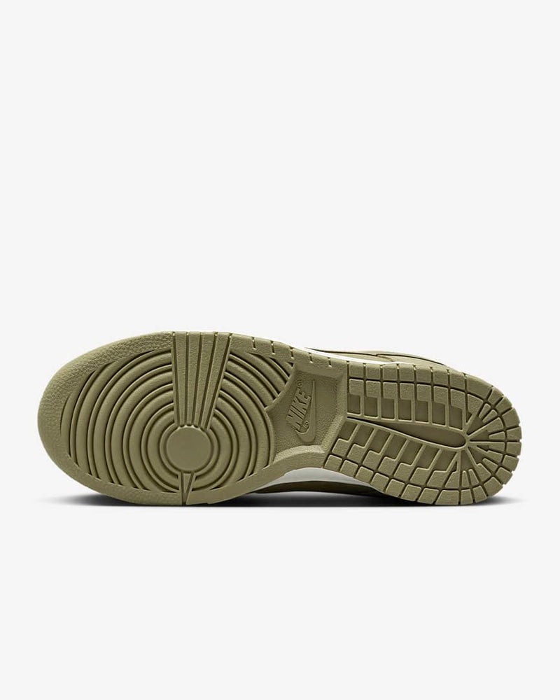 Nike Women's Dunk Low Premium MF shoe in NEUTRAL OLIVE/NEUTRAL OLIVE-SAIL