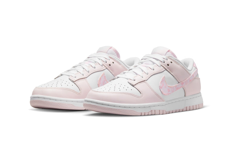 Nike Women's Dunk Low shoe in WHITE/PEARL PINK-MED SOFT PINK